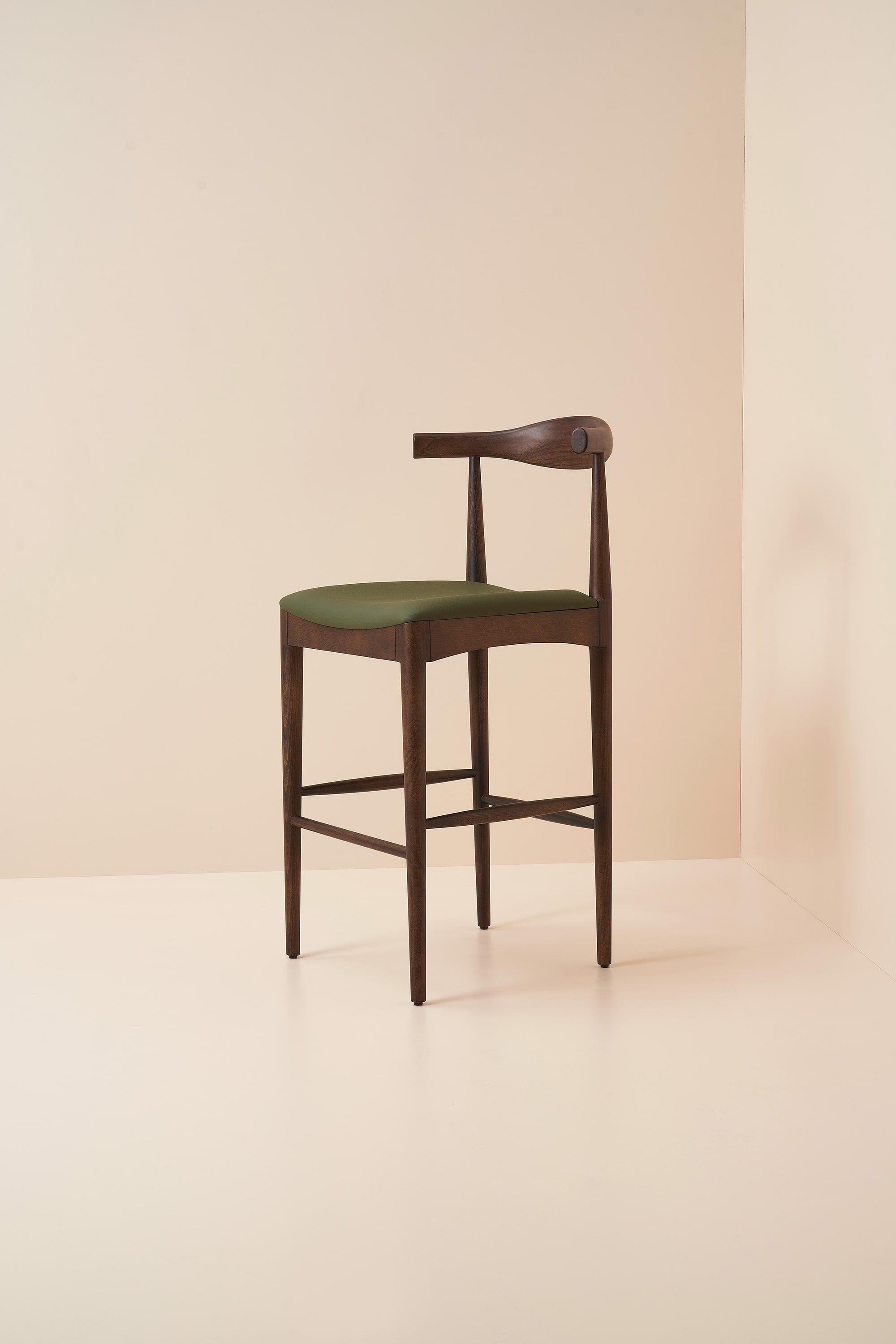 elbow stool - walnut