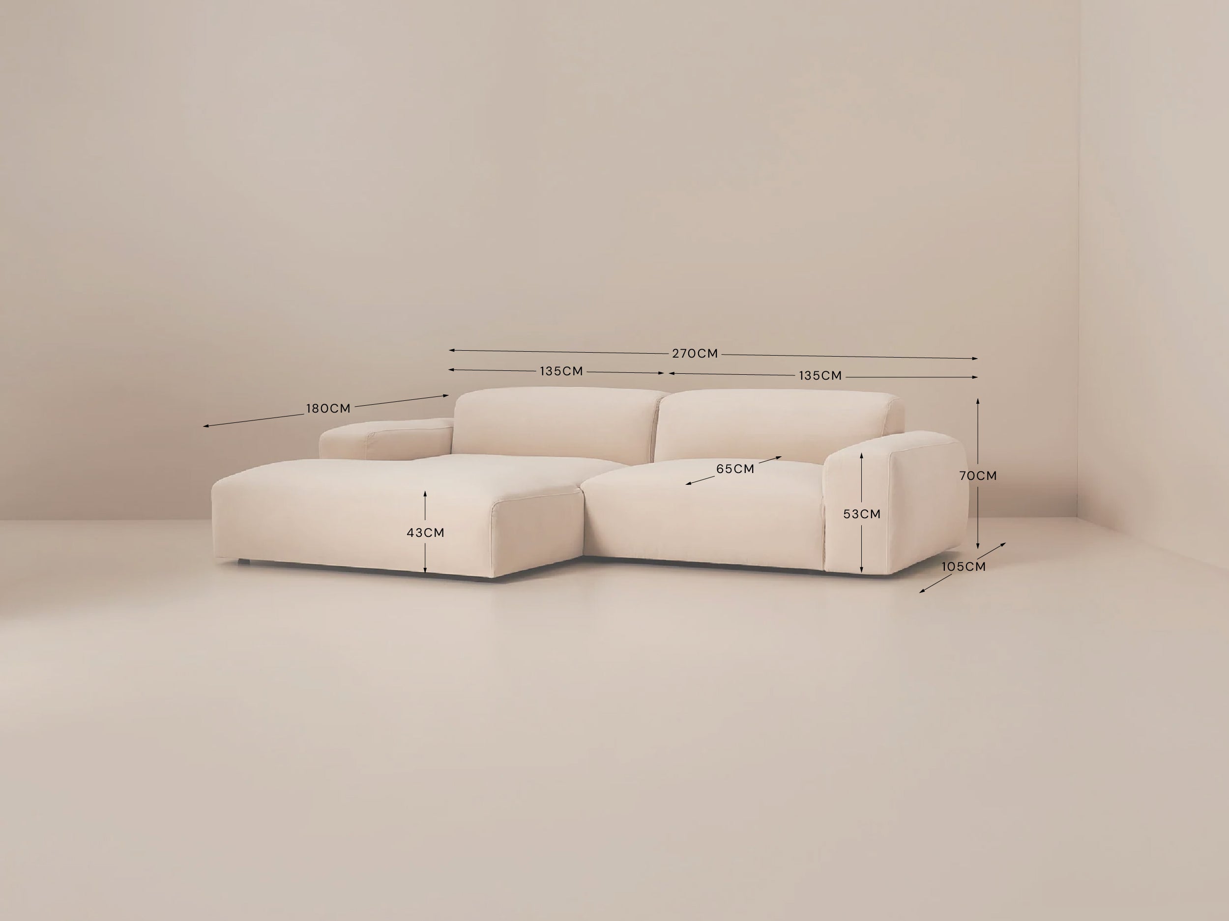 Eldon, 2 Section Chaise