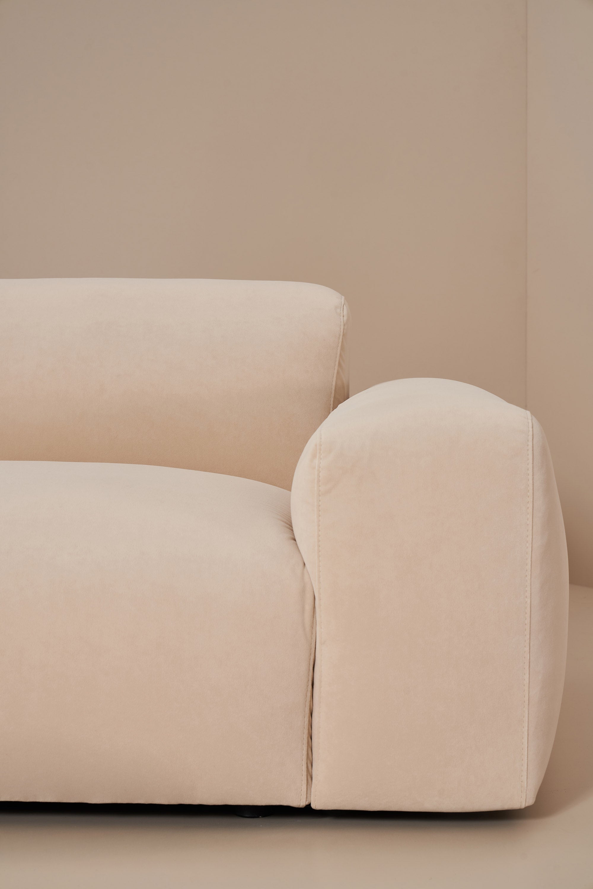 beige modular sofa