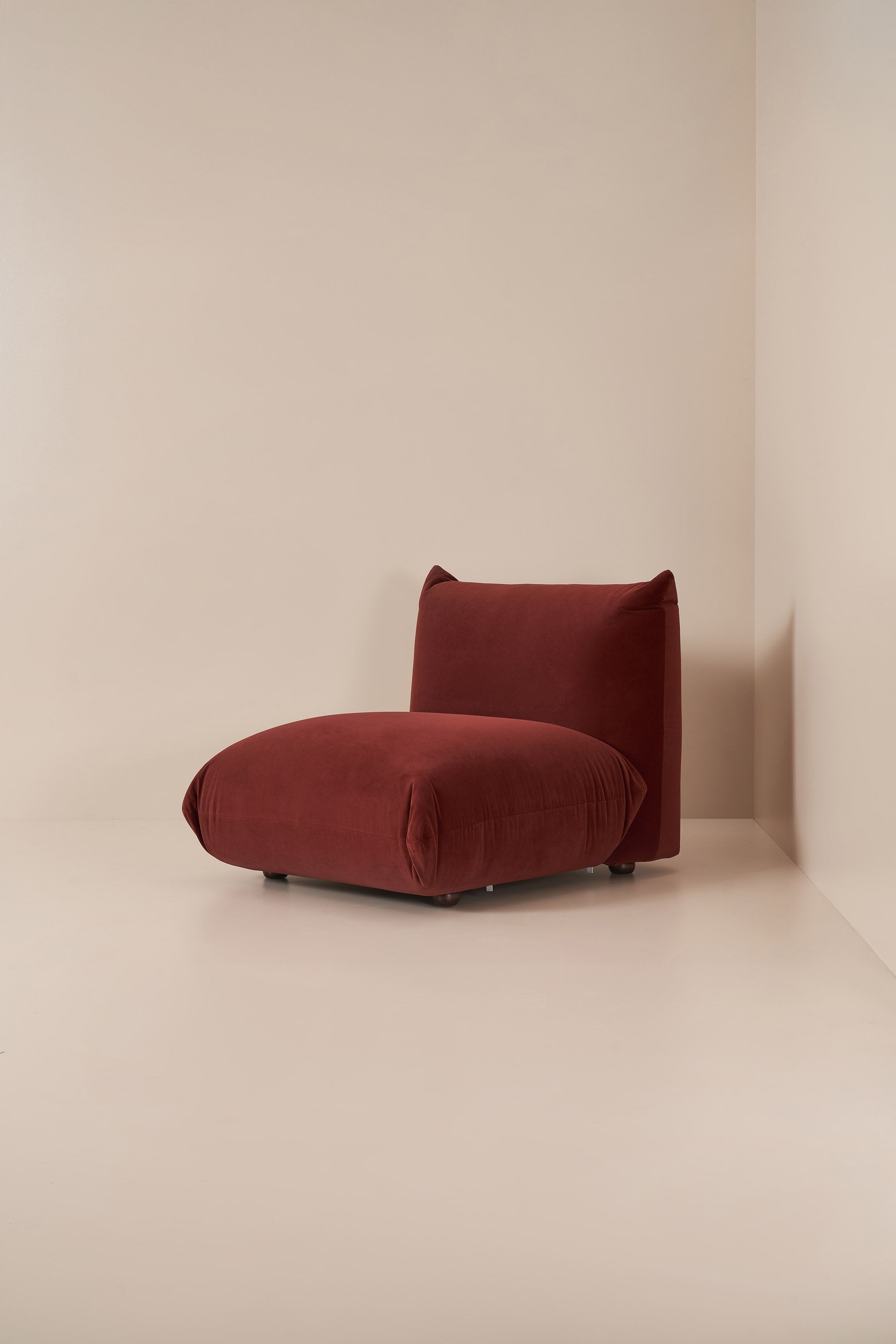red modular sofa