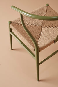 wishbone chair - olive green