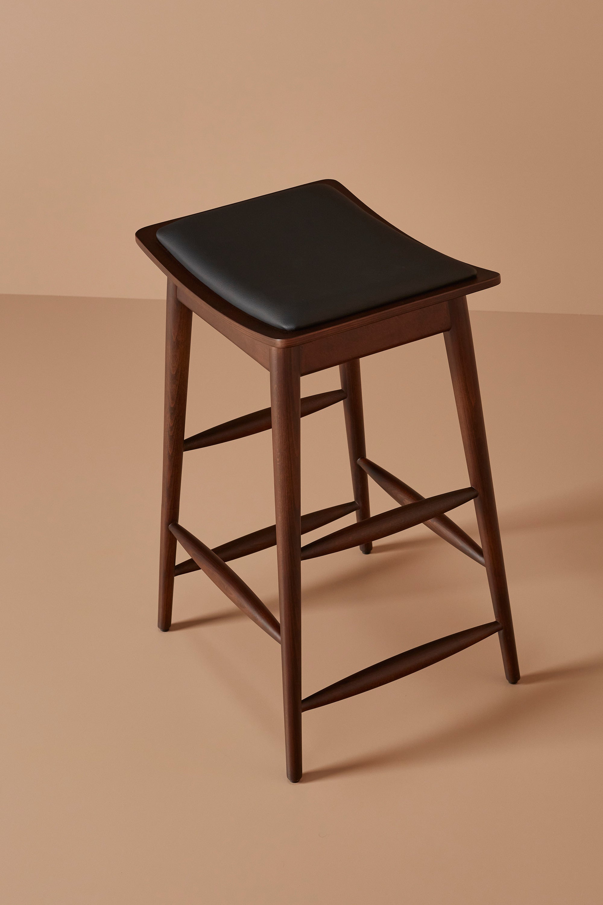hans stool – dark walnut