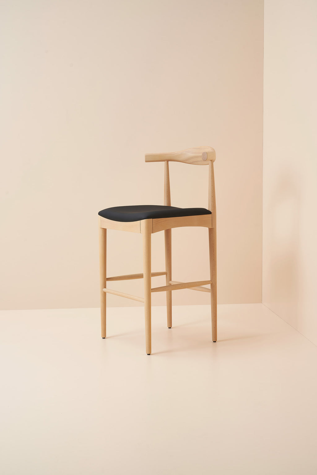 Elbow Stool Light Oak Loop And Twist Elbow stool light oak loop and twist