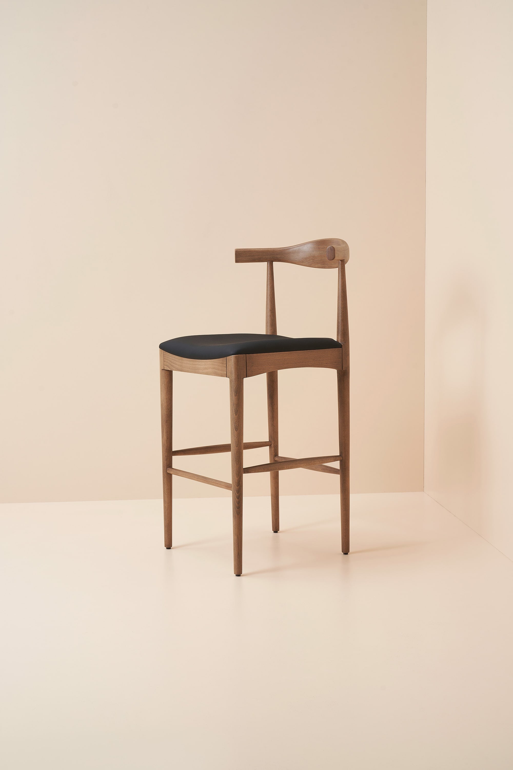 elbow stool - teak