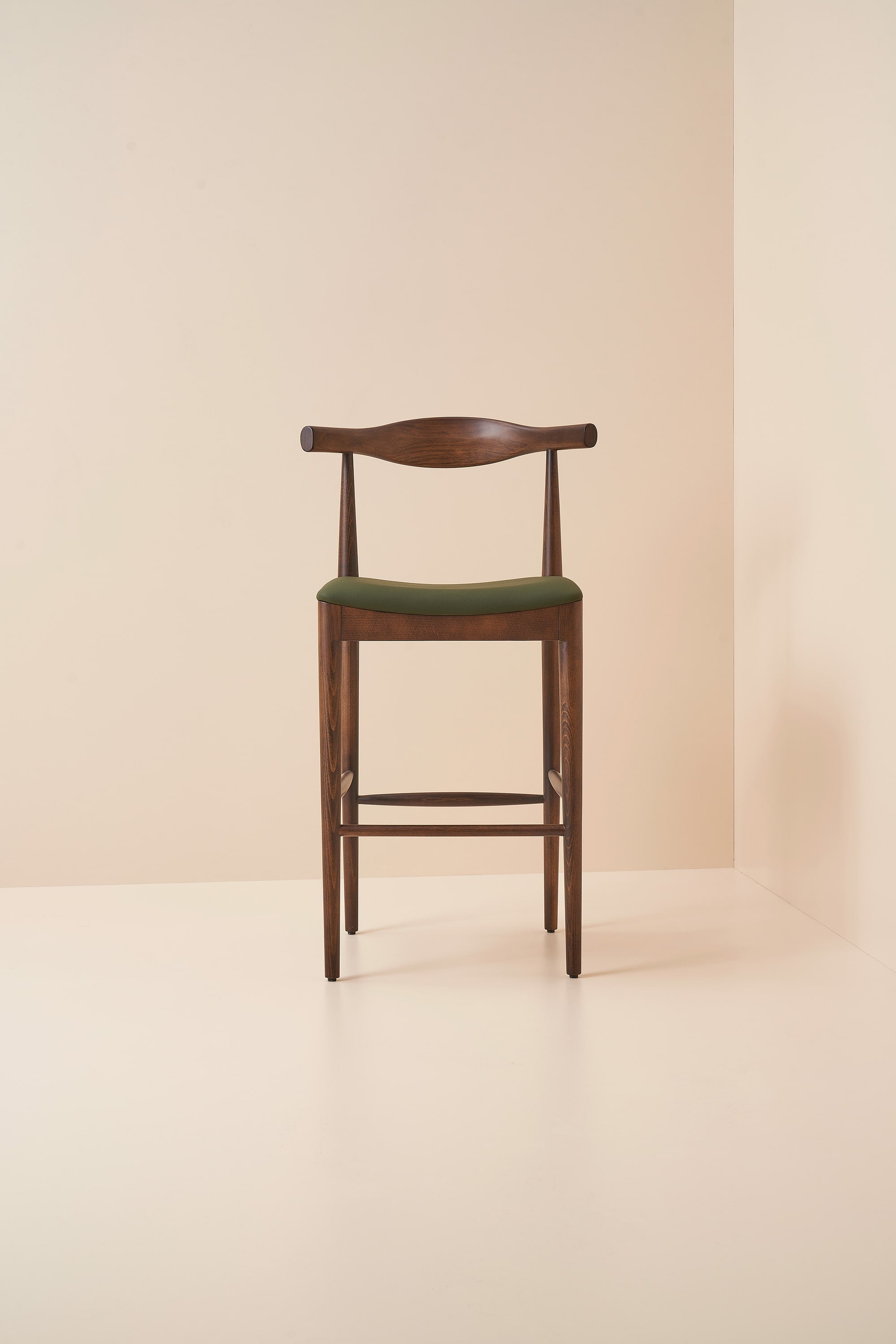 elbow stool - walnut