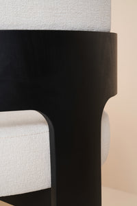 hannah stool - charcoal black