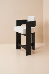 hannah stool - charcoal black