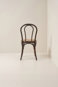 loop back bistro chair - dark walnut