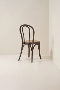 loop back bistro chair - dark walnut