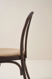 loop back bistro chair - dark walnut