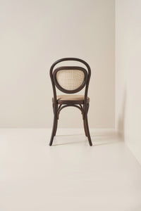 cane back bistro chair - dark walnut