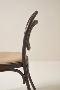 cane back bistro chair - dark walnut