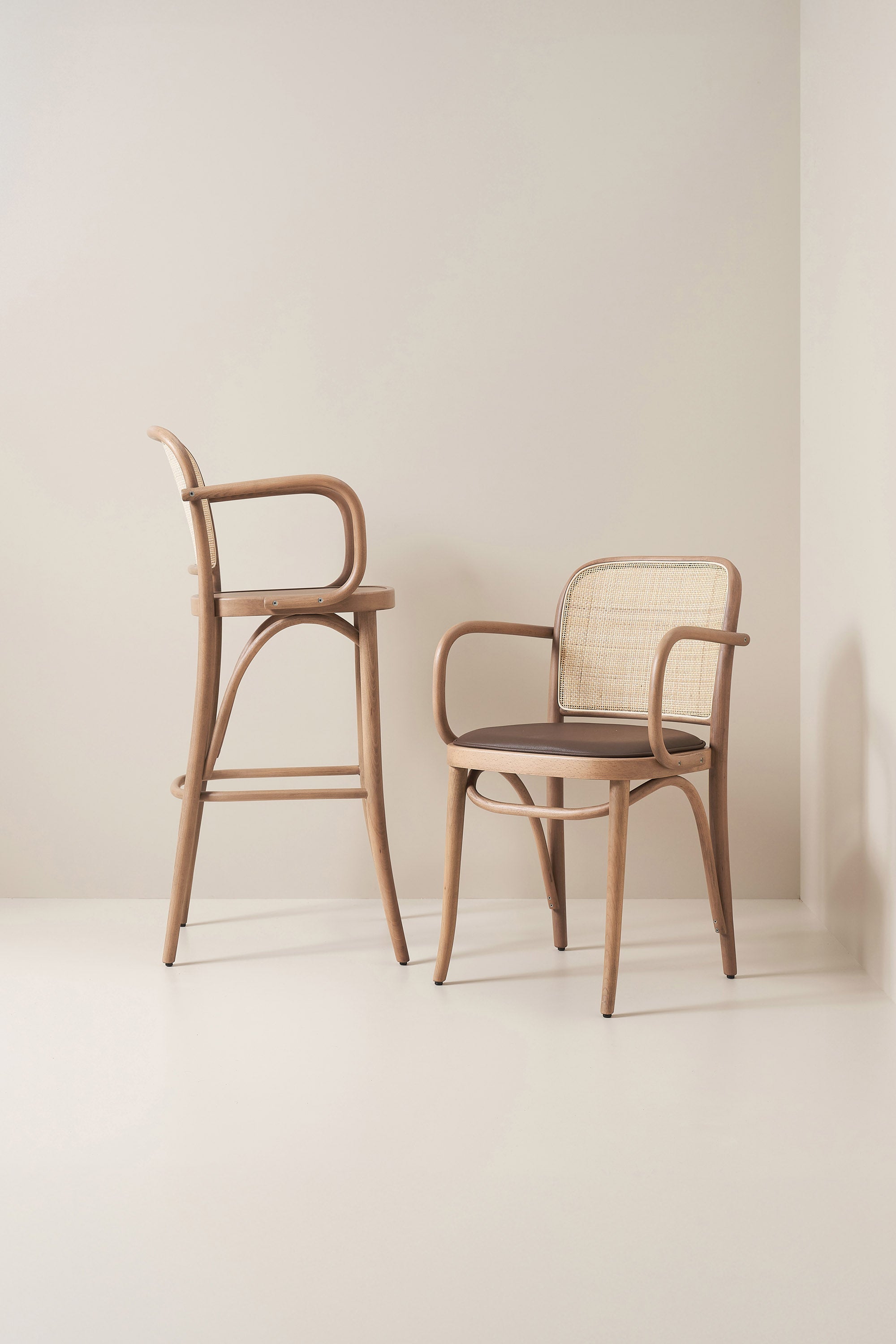 No 811 Bentwood Teak with Armrest