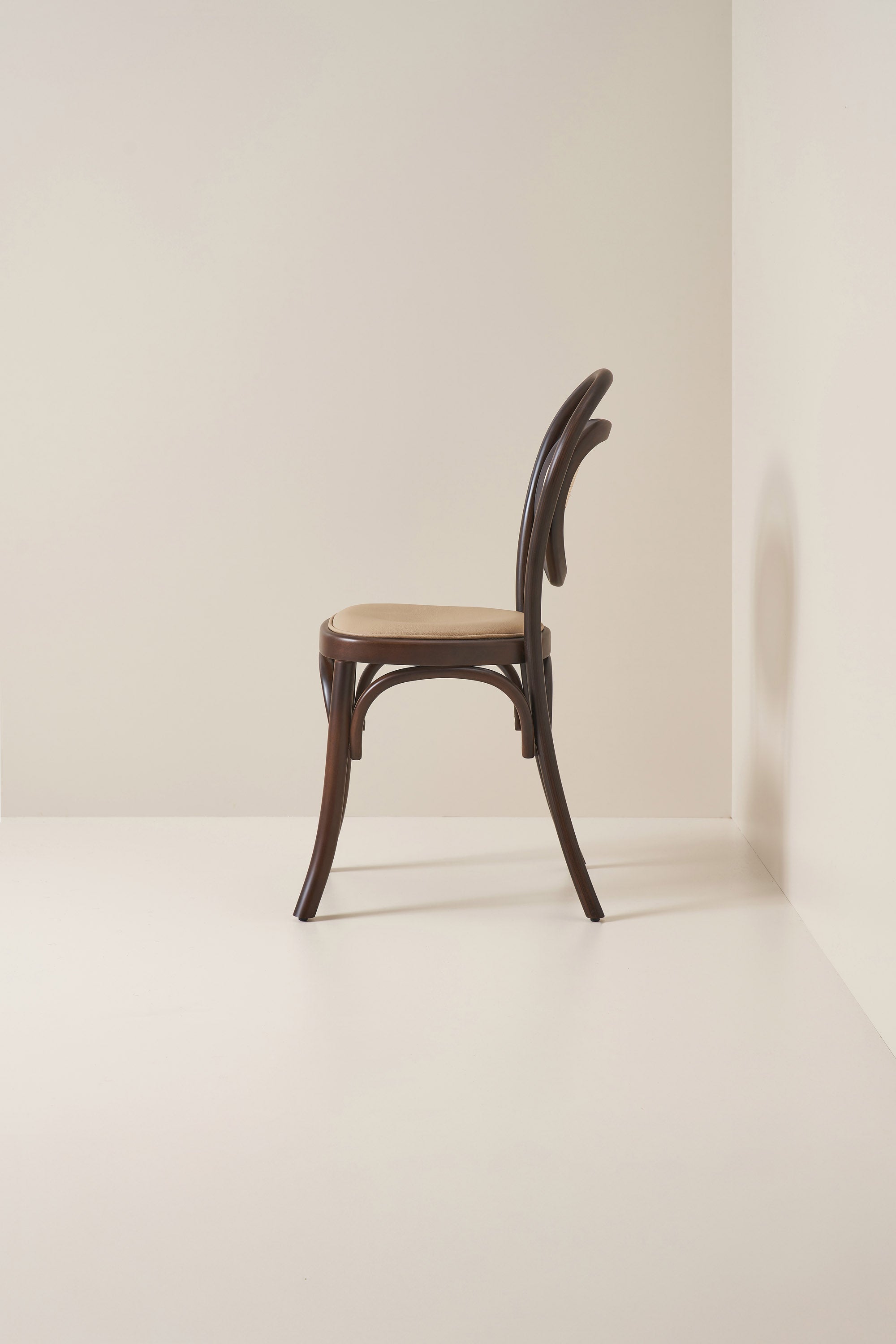 cane back bistro chair - dark walnut
