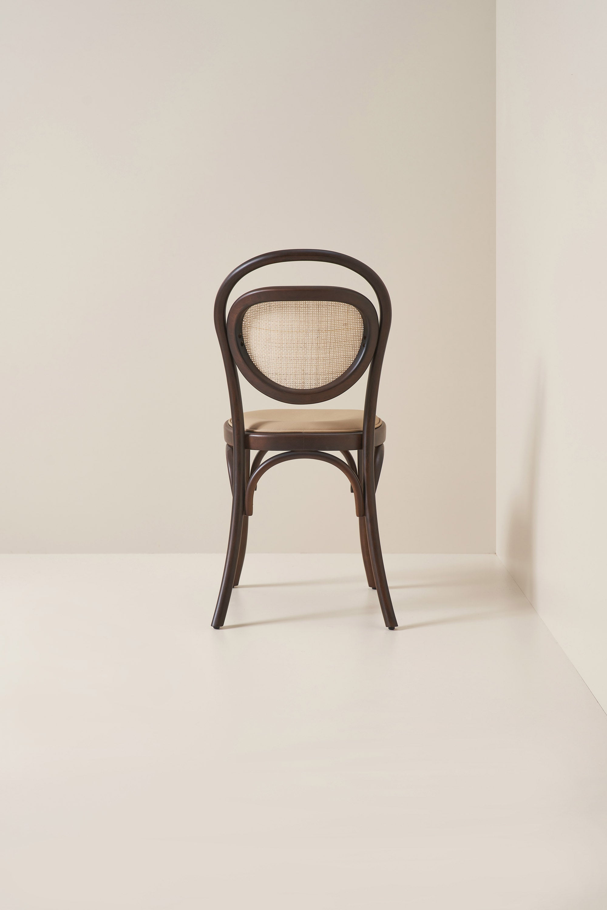 cane back bistro chair - dark walnut