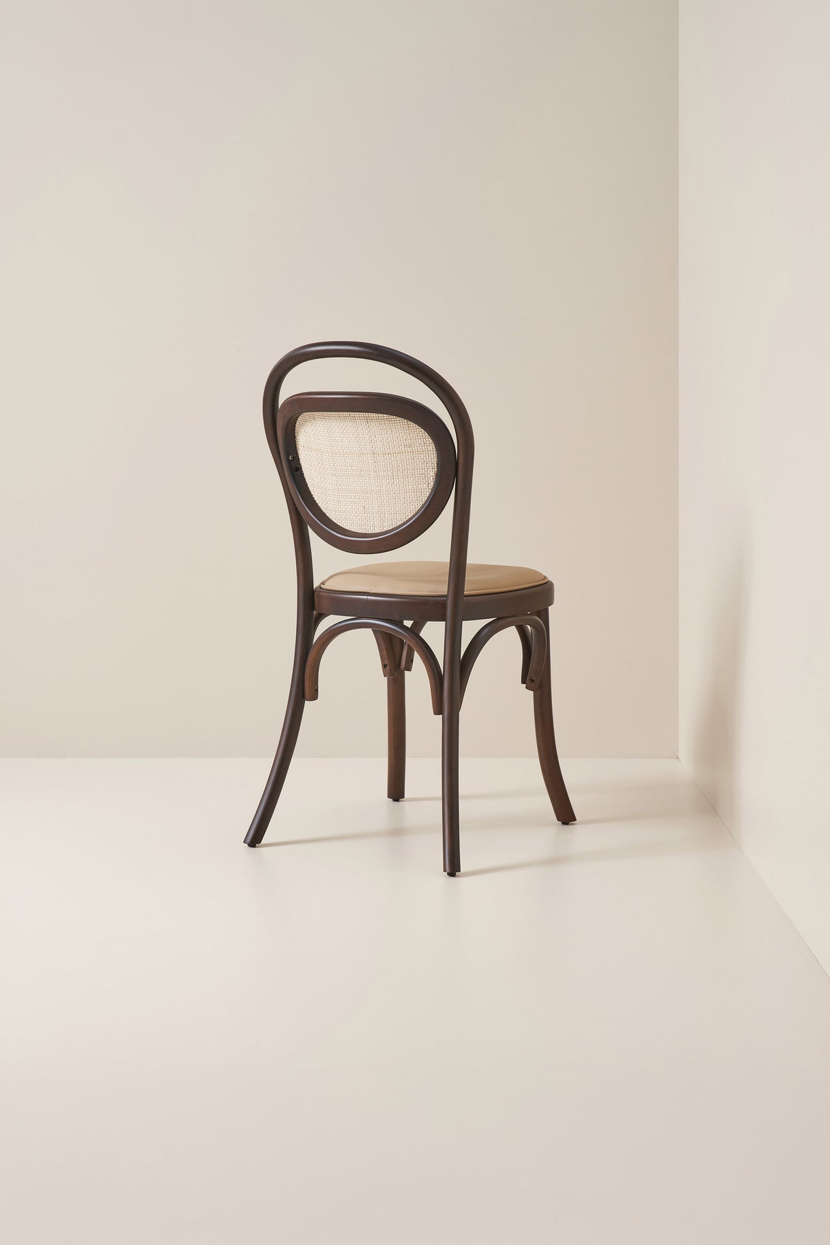 cane back bistro chair - dark walnut