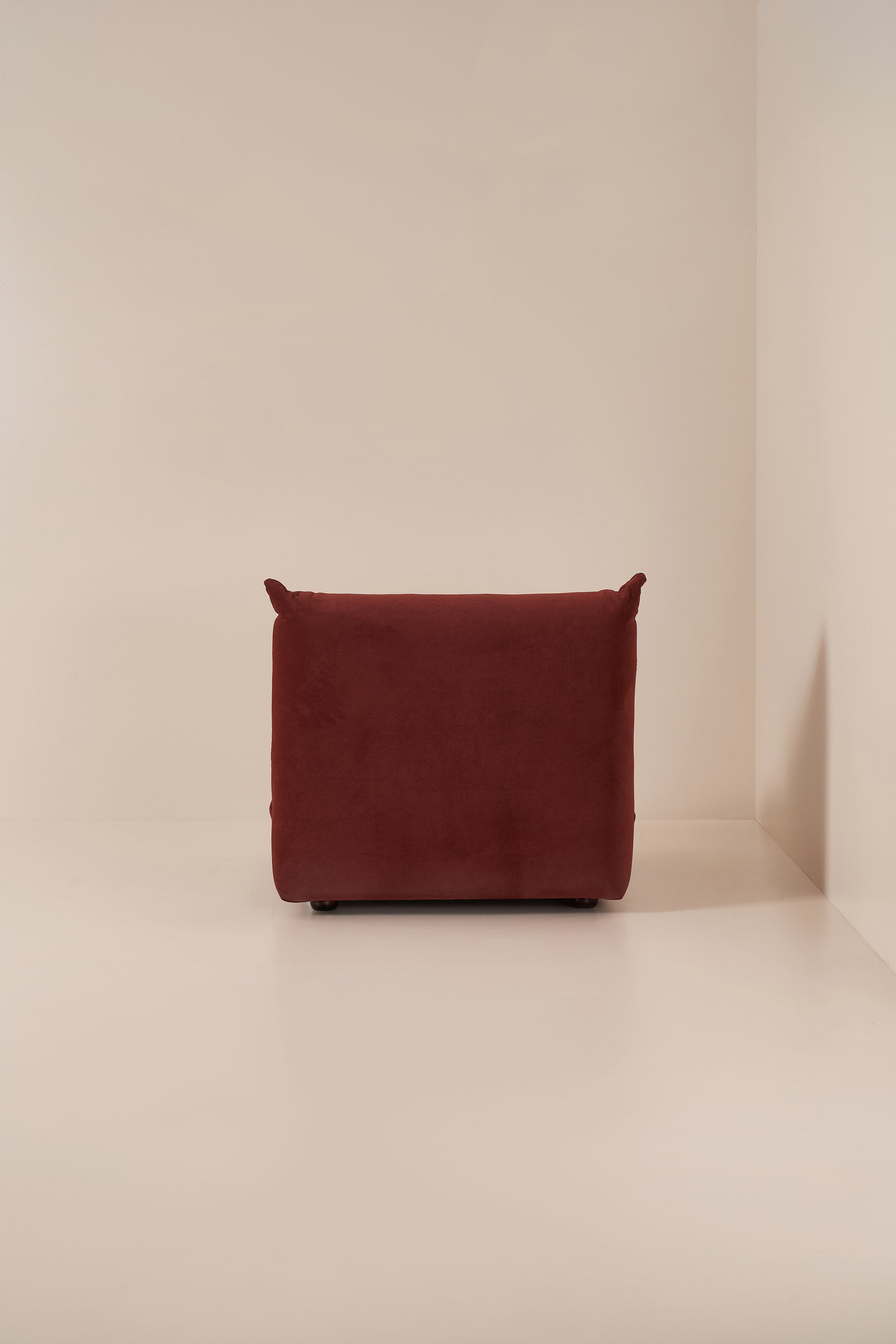 red modular sofa