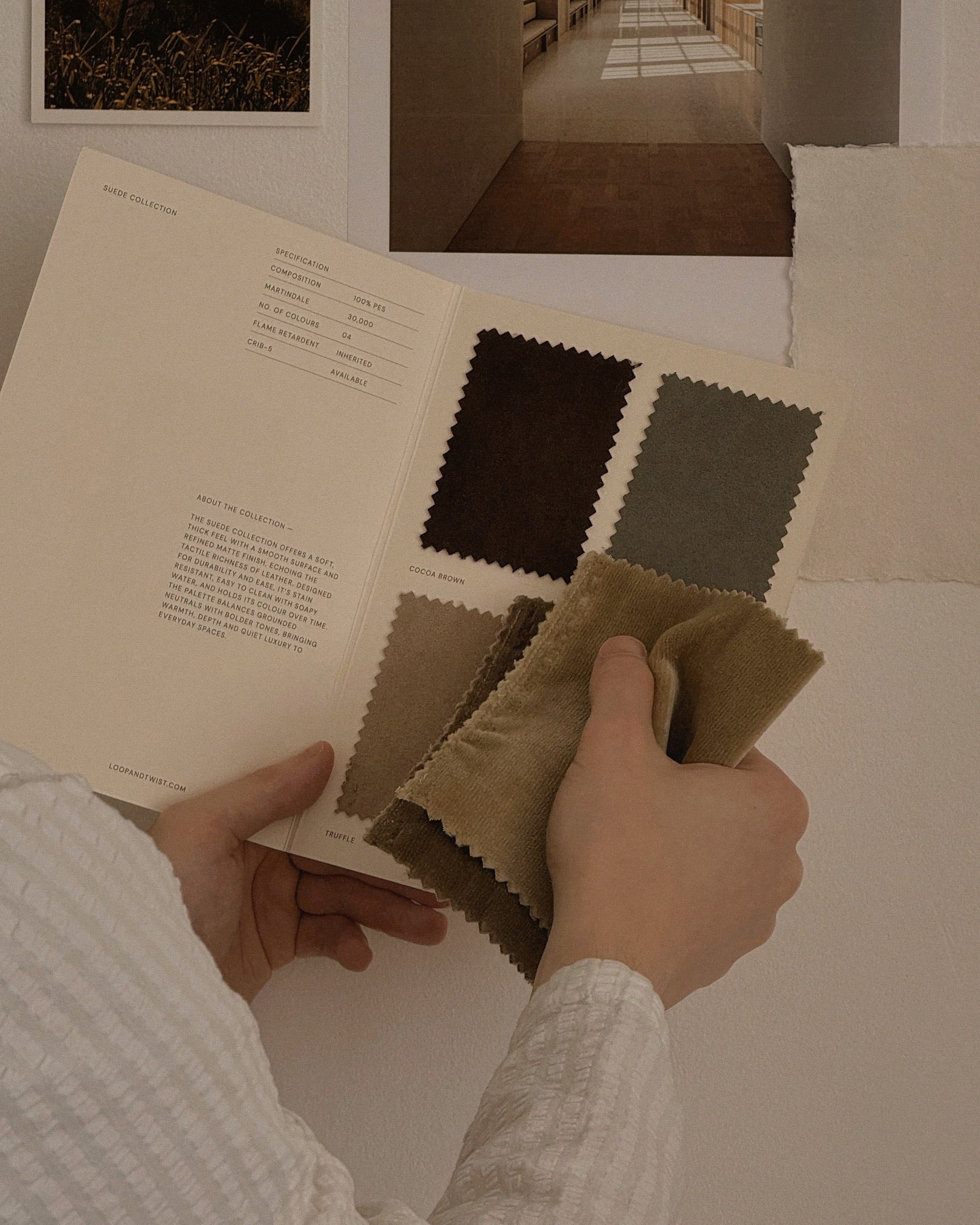 Suede Fabric Card